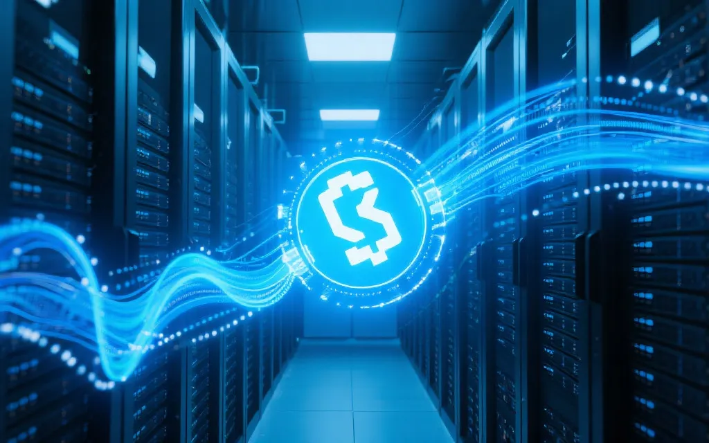 服务器与数据流动示意图